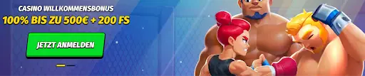 Jetzt bei BigClash Casino anmelden und Willkommensbonus von bis zu 500 € + 200 FS sichern BigClash Casino Willkommensbonus – 100% bis zu 500 € + 200 Freispiele. Kämpfer mit rotem Haar bereit zum Schlag.